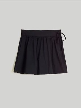 Madewell Black Circle Skirt with Side Tie